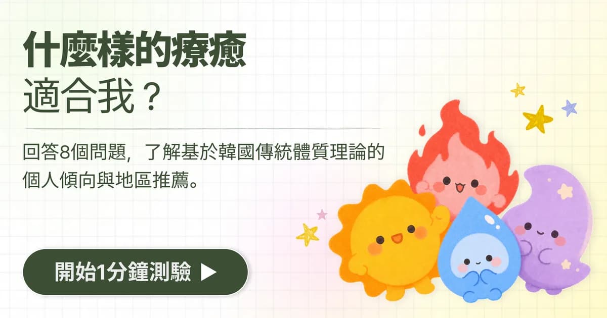 什麼樣的療癒適合我？1分鐘體質測驗