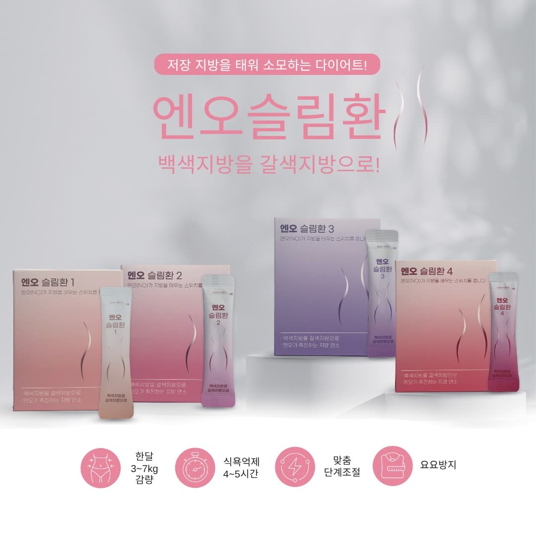 산화질소 원리를 이용한 New 혁신 한방 다이어트환 '엔오슬림환' + 지방분해침