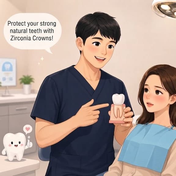 臼齒 氧化鋯牙冠