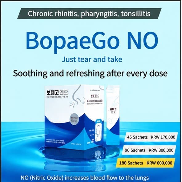 Bopego NO, designed for comfortable breathing and a refreshing sensation in the throat.
